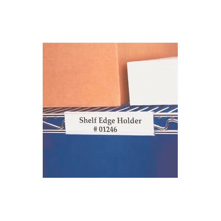 Aigner Index Wire Shelving Label Holder, 6" x 1-5/16", Clear (25 pcs/pkg) WR1256